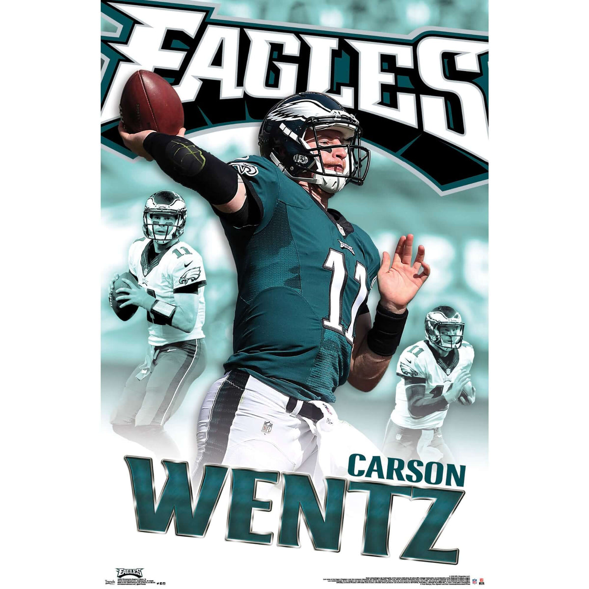 Plagát NFL Poster Philadelphia Eagles Carson Wentz