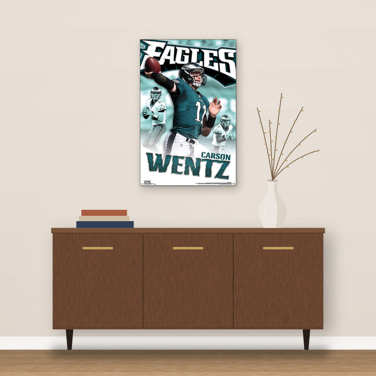 Plagát NFL Poster Philadelphia Eagles Carson Wentz
