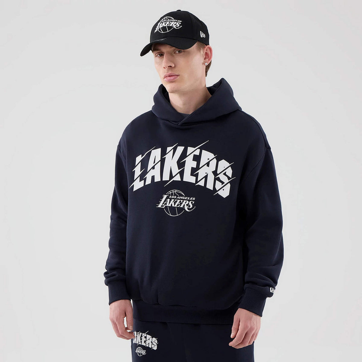 Mikina NEW ERA LA Lakers NBA Core Plus Navy Pullover Hoodie tmavomodrá