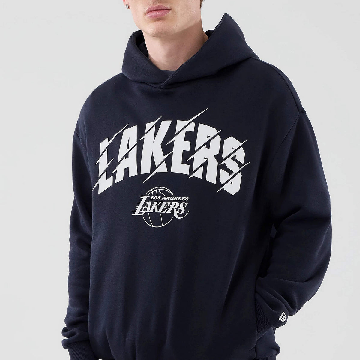 Mikina NEW ERA LA Lakers NBA Core Plus Navy Pullover Hoodie tmavomodrá