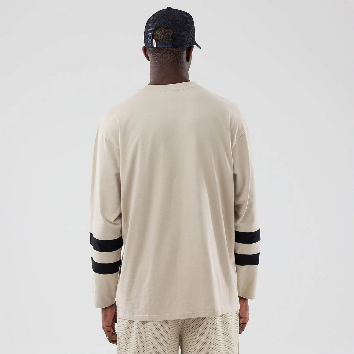 Tričko NEW ERA New York Yankees MLB Light Beige Oversized Long Sleeve T-Shirt béžové