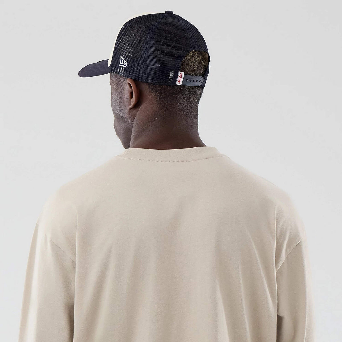 Tričko NEW ERA New York Yankees MLB Light Beige Oversized Long Sleeve T-Shirt béžové