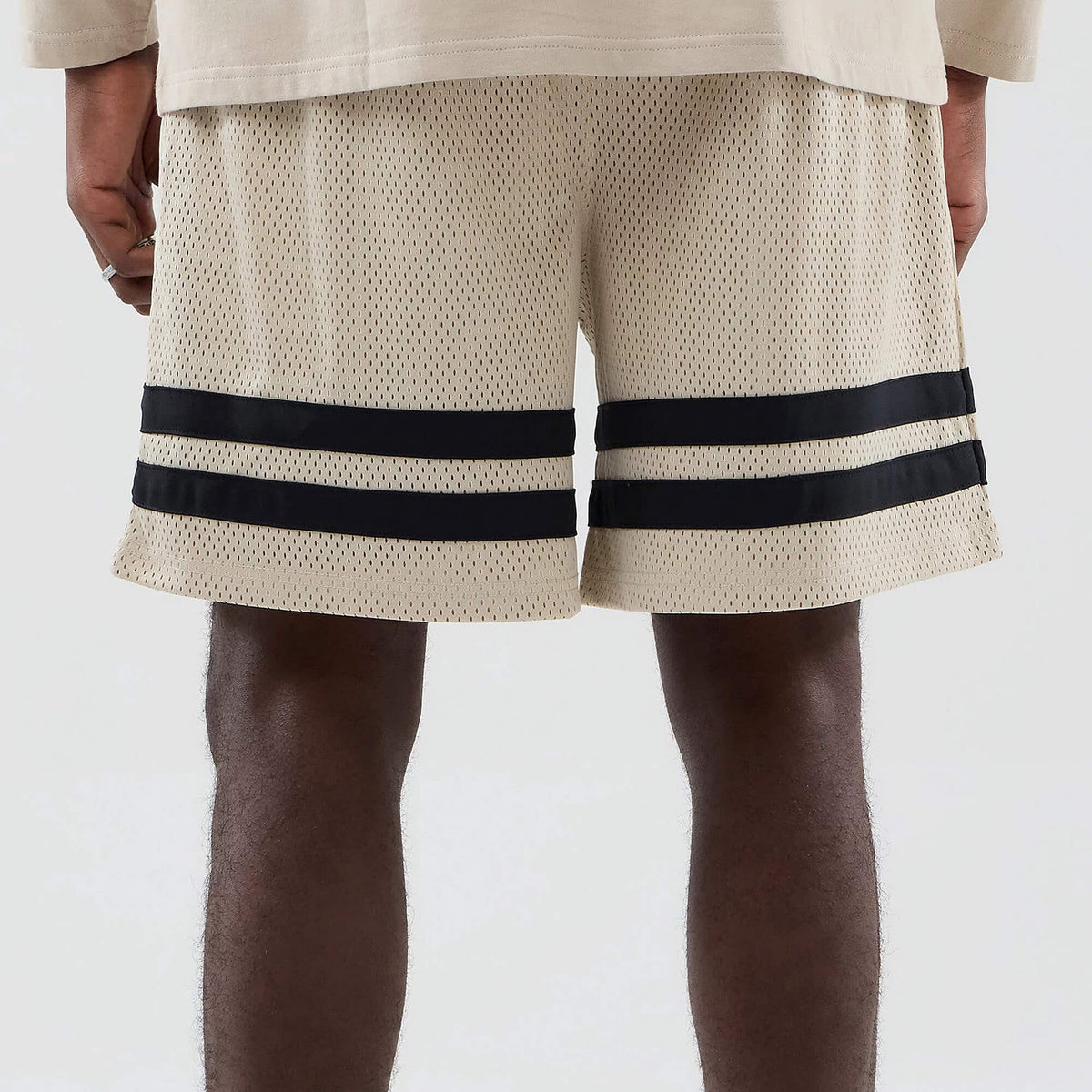 Kraťasy NEW ERA New York Yankees MLB Light Beige Oversized Mesh Shorts béžové