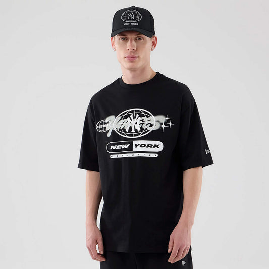 Tričko NEW ERA New York Yankees MLB Logo Graphic Black Oversized T-Shirt čierne