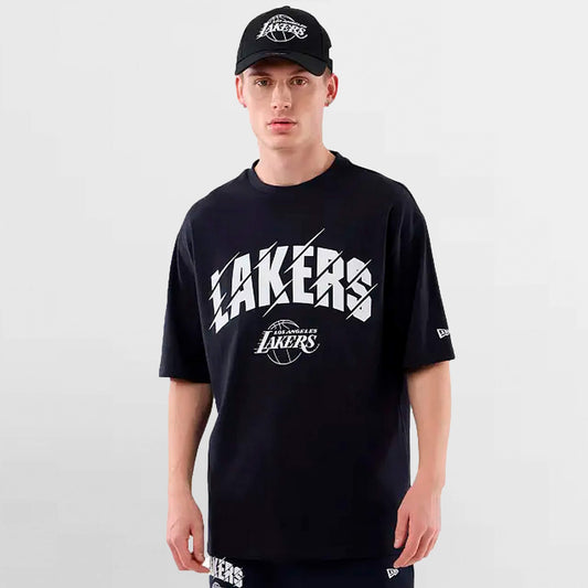 Tričko NEW ERA LA Lakers NBA Core Plus Navy Oversized T-Shirt tmavomodré