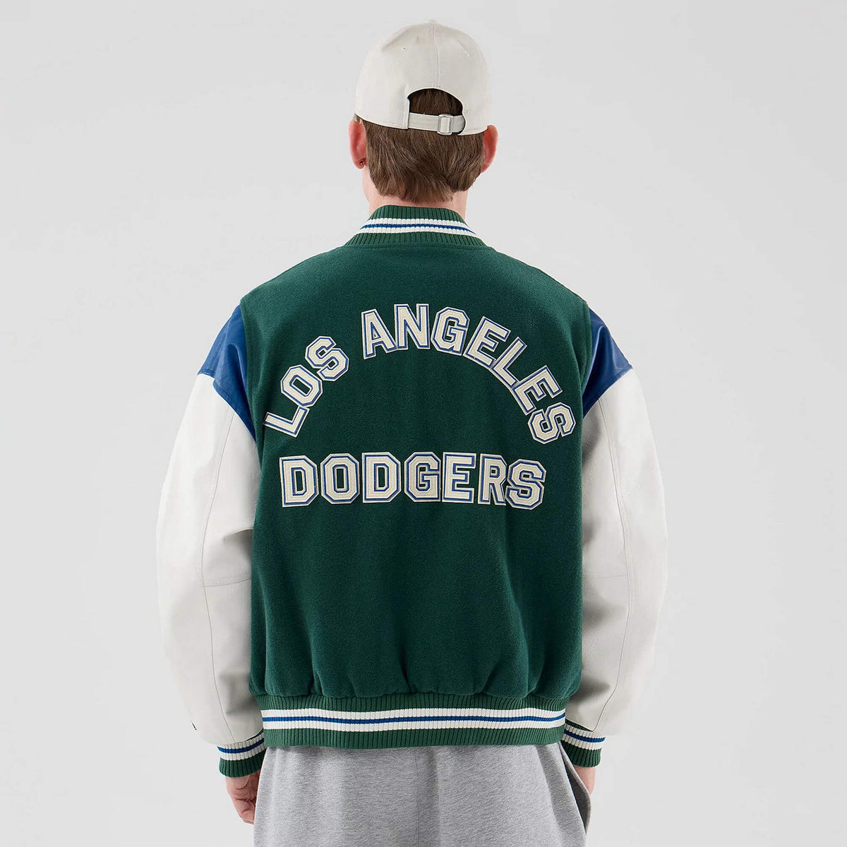 Bunda NEW ERA LA Dodgers MLB Varsity Dark Green Jacket tmavozelená