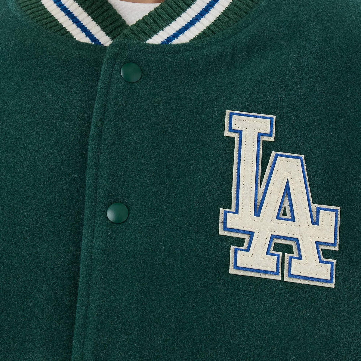 Bunda NEW ERA LA Dodgers MLB Varsity Dark Green Jacket tmavozelená