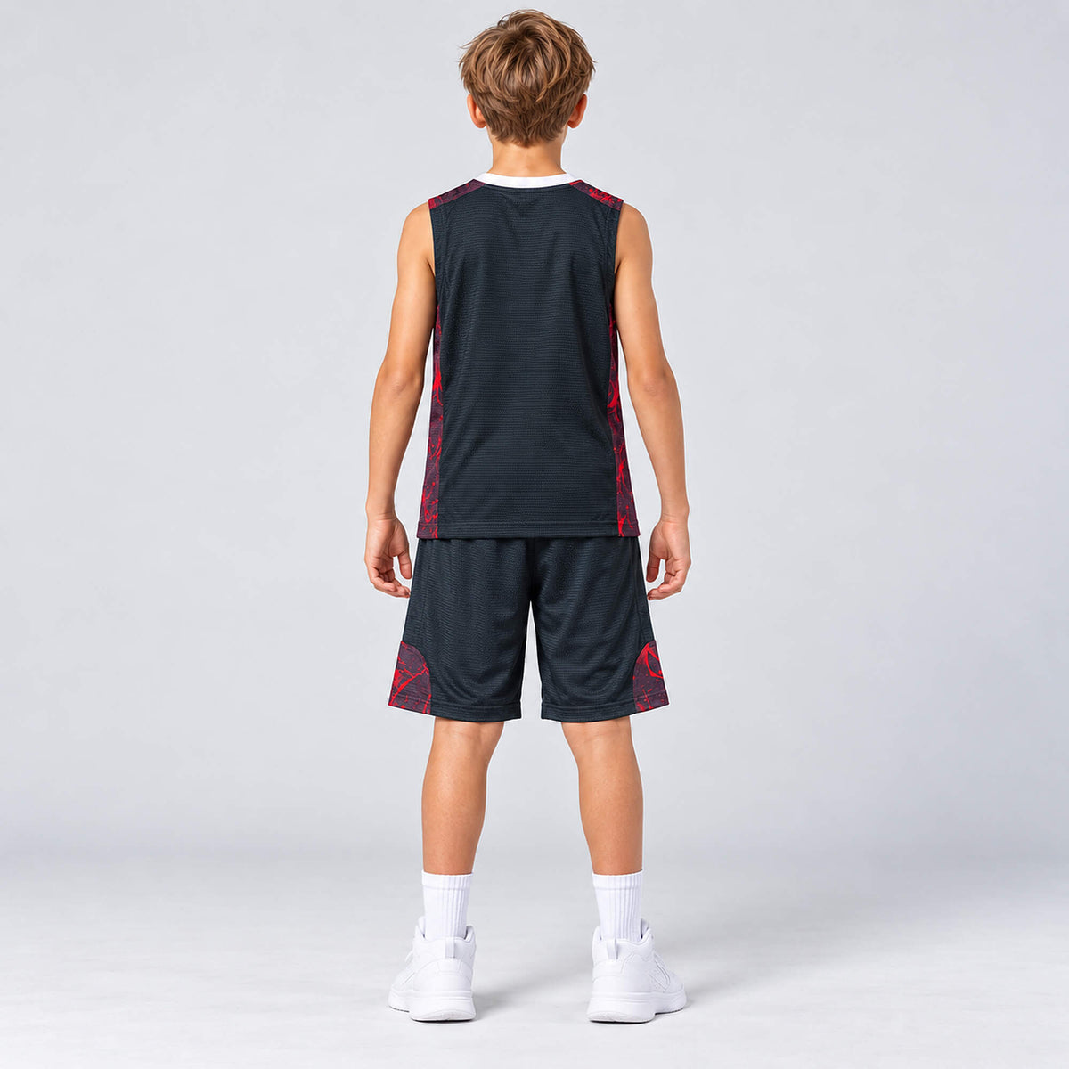 Detská basketbalová súprava (dres + trenírky) Peak Basketball Sets Match Kids čierna