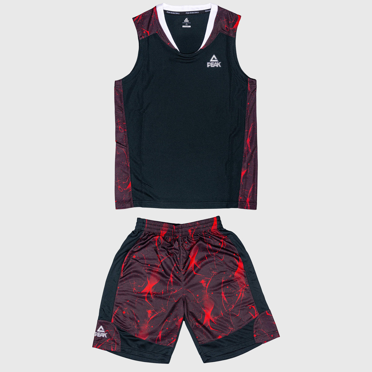 Detská basketbalová súprava (dres + trenírky) Peak Basketball Sets Match Kids čierna