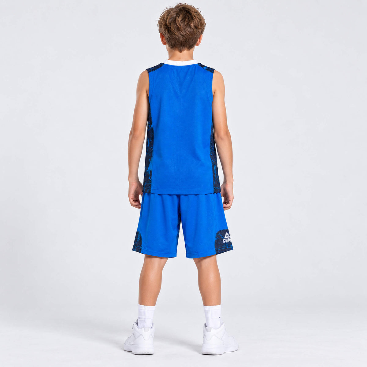 Detská basketbalová súprava (dres + trenírky) Peak Basketball Sets Match Kids modrá