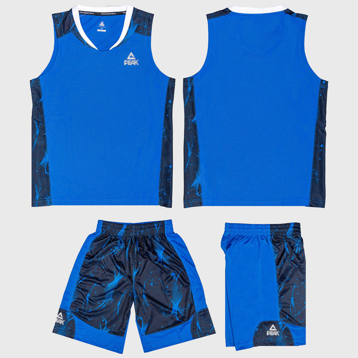 Detská basketbalová súprava (dres + trenírky) Peak Basketball Sets Match Kids modrá