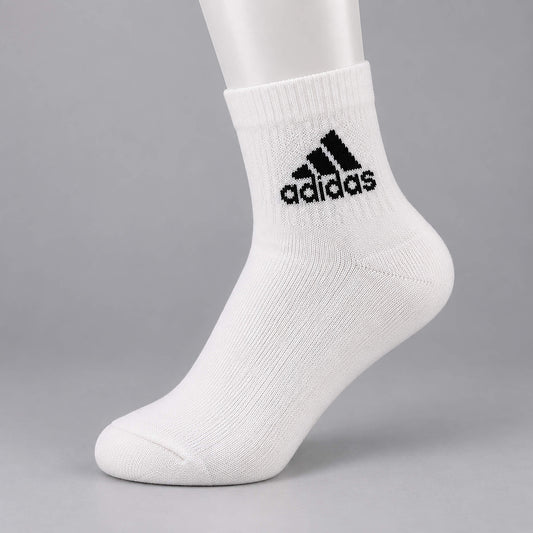 Detské športové ponožky adidas adiCrew 3pp biele (EU 24-29)