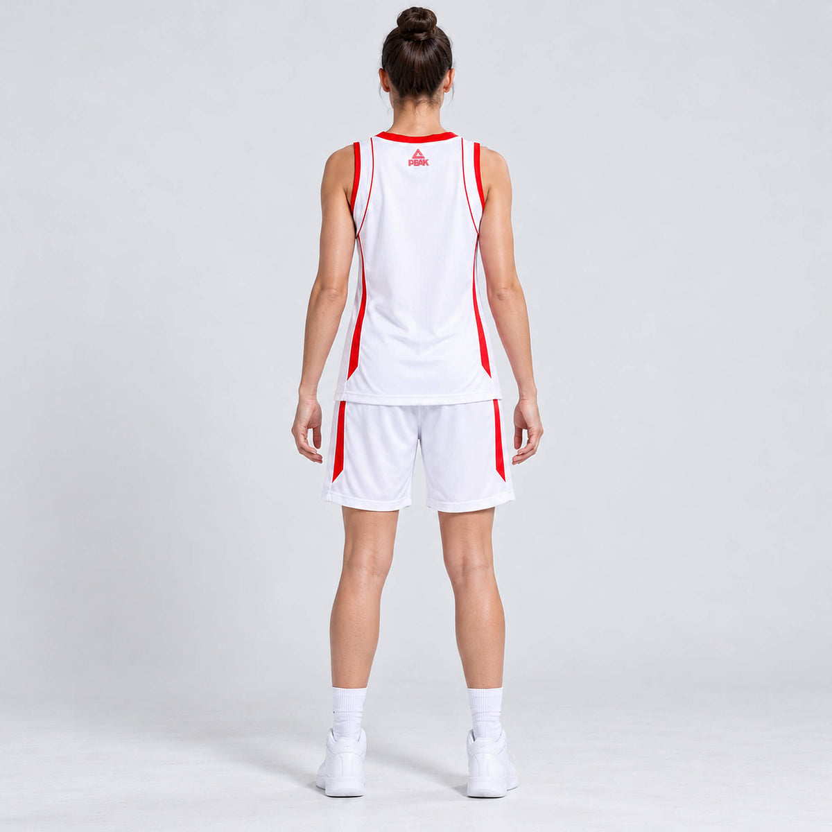Dámska basketbalová súprava PEAK Basketball Uniform bielo-červená