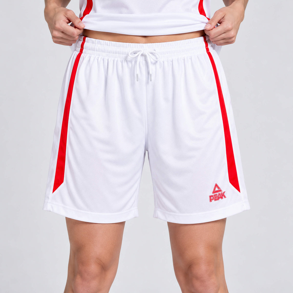 Dámska basketbalová súprava PEAK Basketball Uniform bielo-červená