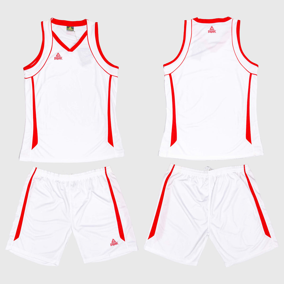 Dámska basketbalová súprava PEAK Basketball Uniform bielo-červená