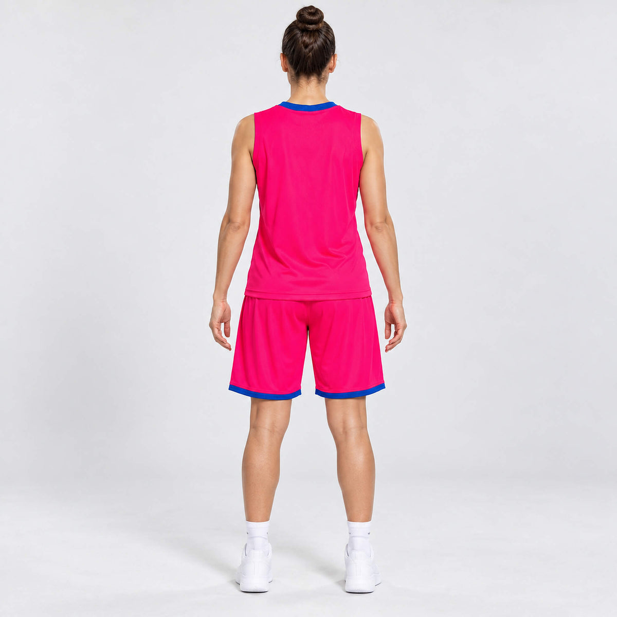 Dámska basketbalová súprava PEAK Basketball Uniform ružovo-modrá