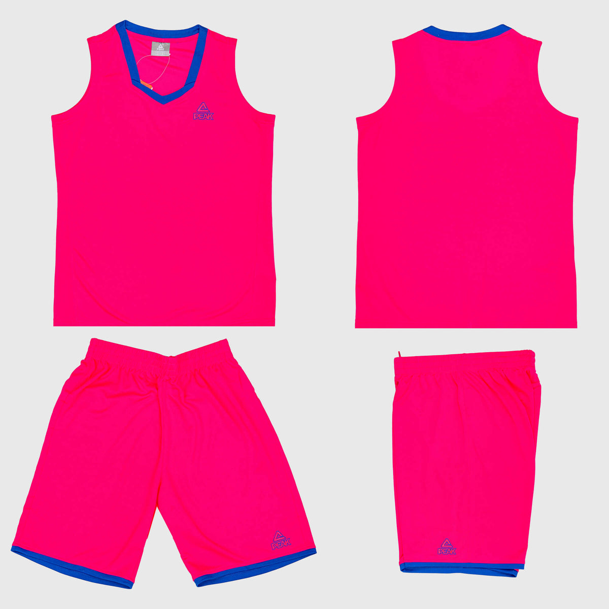 Dámska basketbalová súprava PEAK Basketball Uniform ružovo-modrá