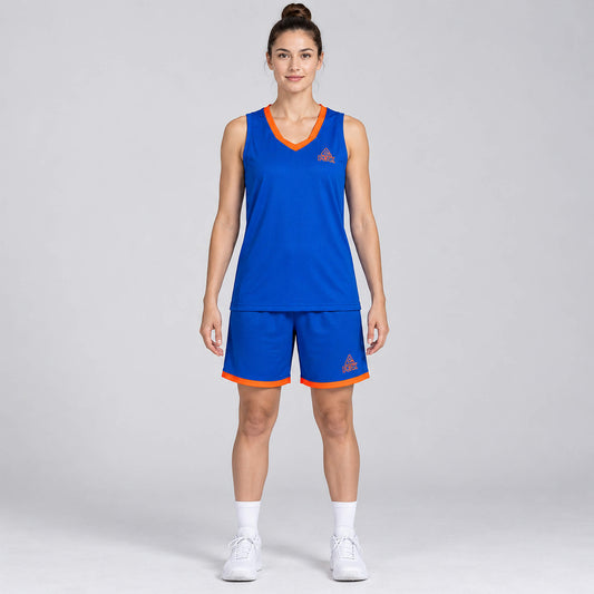 Dámska basketbalová súprava PEAK Basketball Uniform modro-oranžová