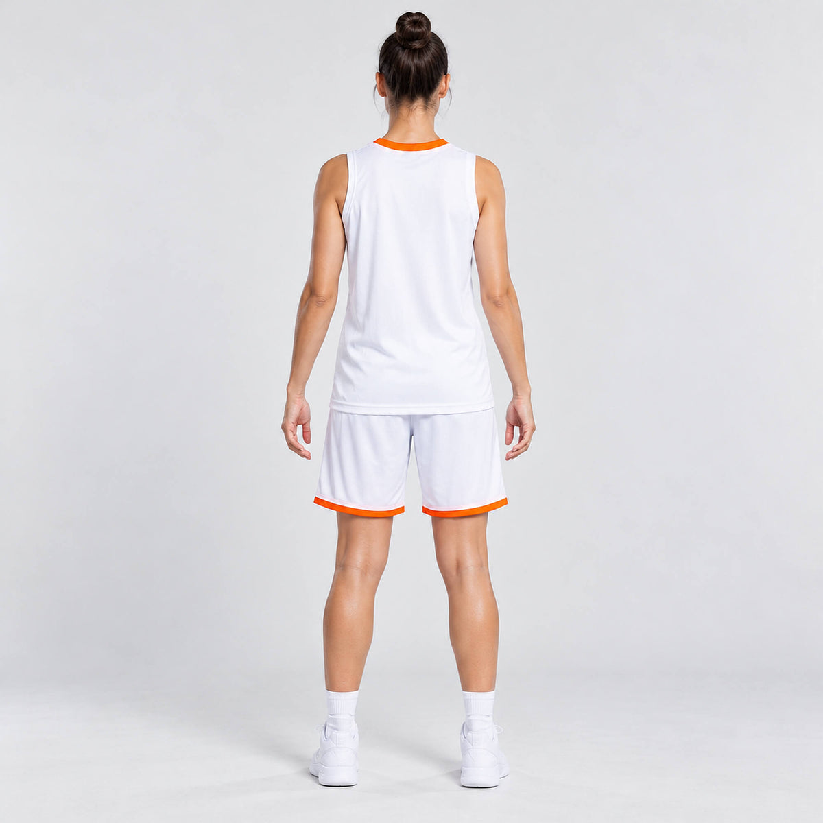 Dámska basketbalová súprava PEAK Basketball Uniform bielo-oranžová