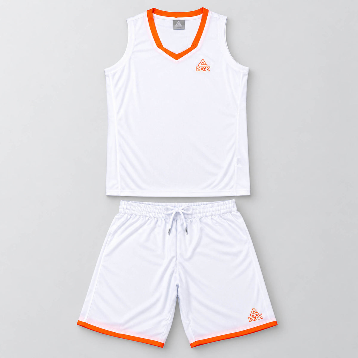 Dámska basketbalová súprava PEAK Basketball Uniform bielo-oranžová