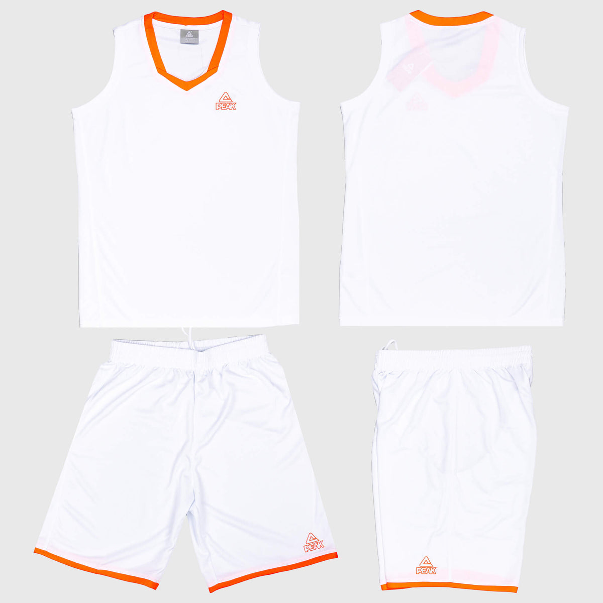 Dámska basketbalová súprava PEAK Basketball Uniform bielo-oranžová
