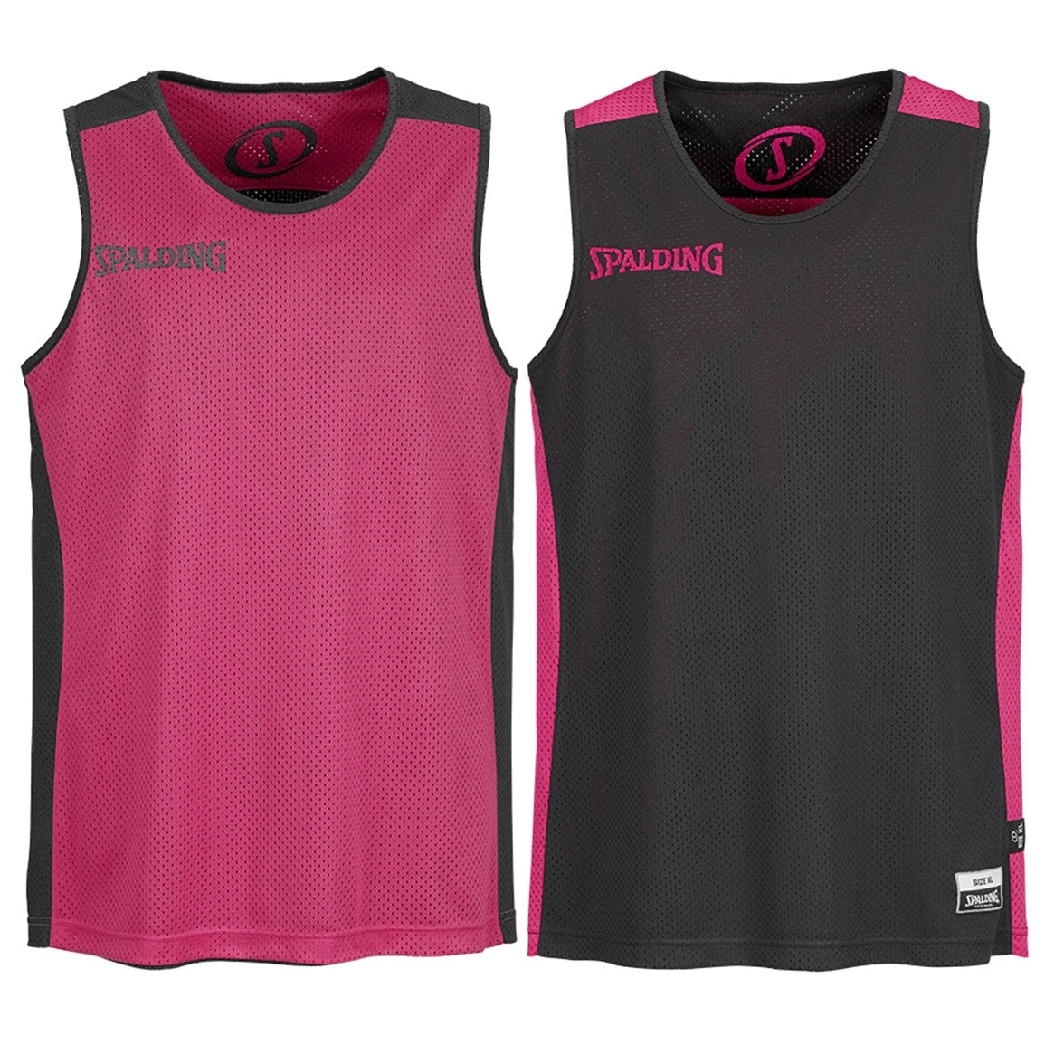 Obojstranný basketbalový dres Spalding Essential Reversible Shirt čierny/ružový