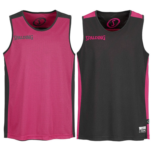 Obojstranný basketbalový dres Spalding Essential Reversible Shirt čierny/ružový