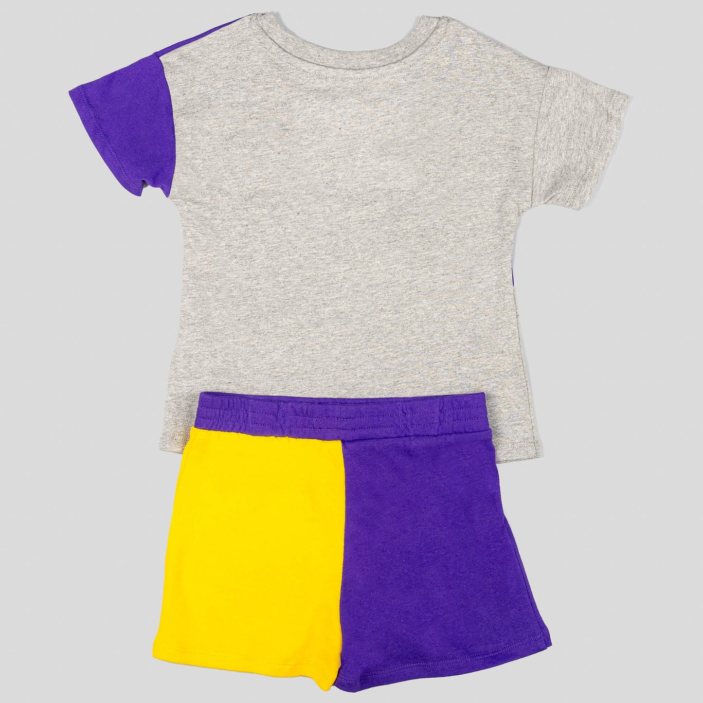 Detská súprava Outerstuff NBA Super Star Short Set Los Angeles Lakers šedá/fialová/žltá