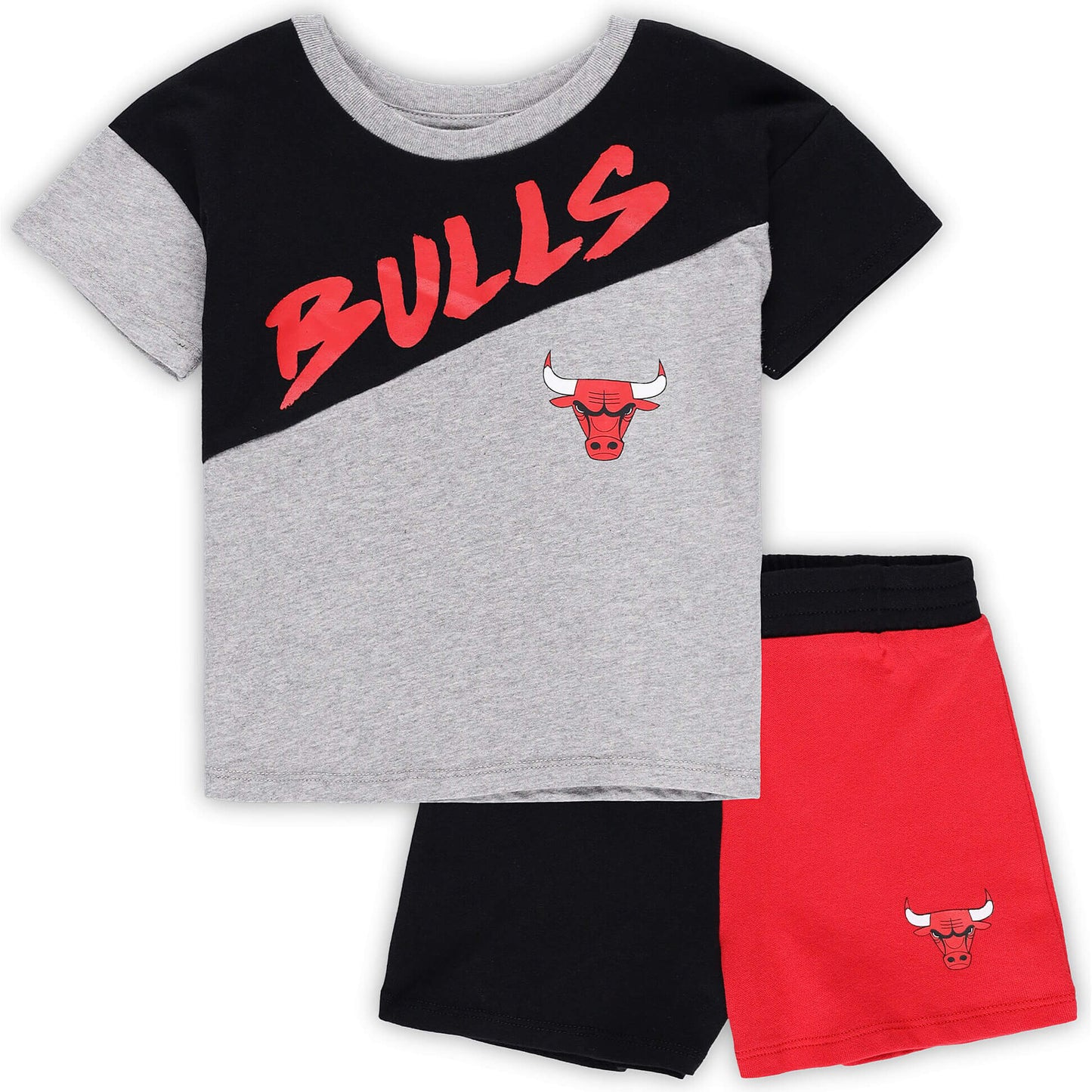 Detská súprava Outer Stuff NBA Super Star Short Set Chicago Bulls Grey šedá