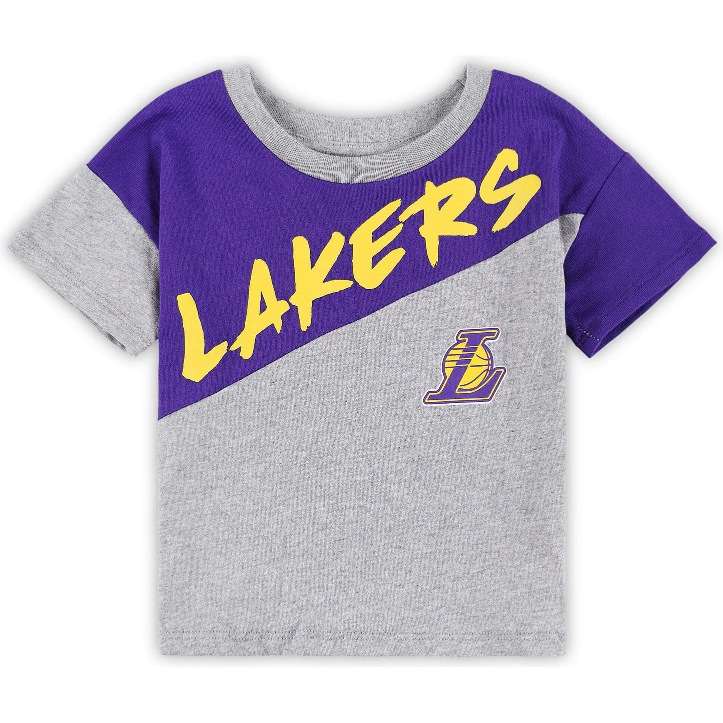 Detská súprava Outerstuff NBA Super Star Short Set Los Angeles Lakers šedá/fialová/žltá