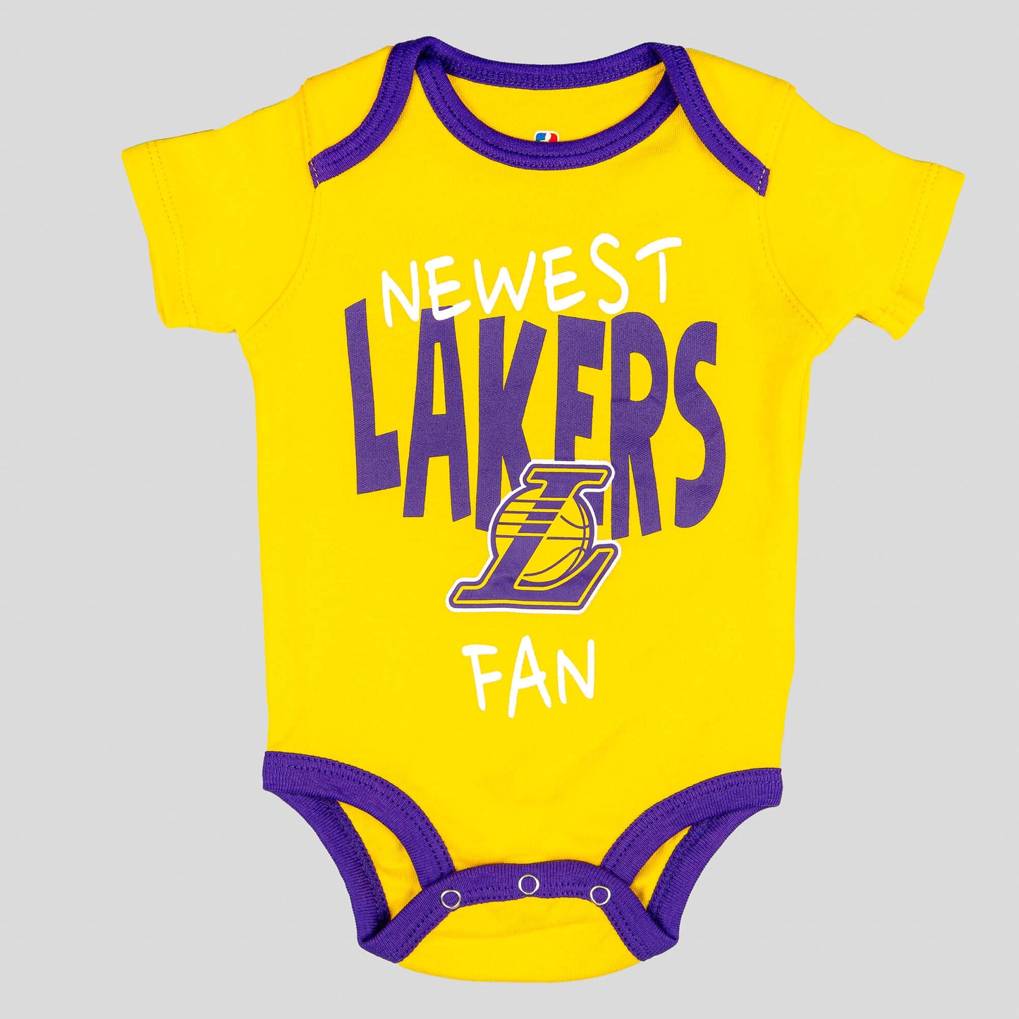 Detská súprava OUTER STUFF NBA SLAM DUNK 3PC SS CREEPER SET LOS ANGELES LAKERS žltá/fialová/čierna