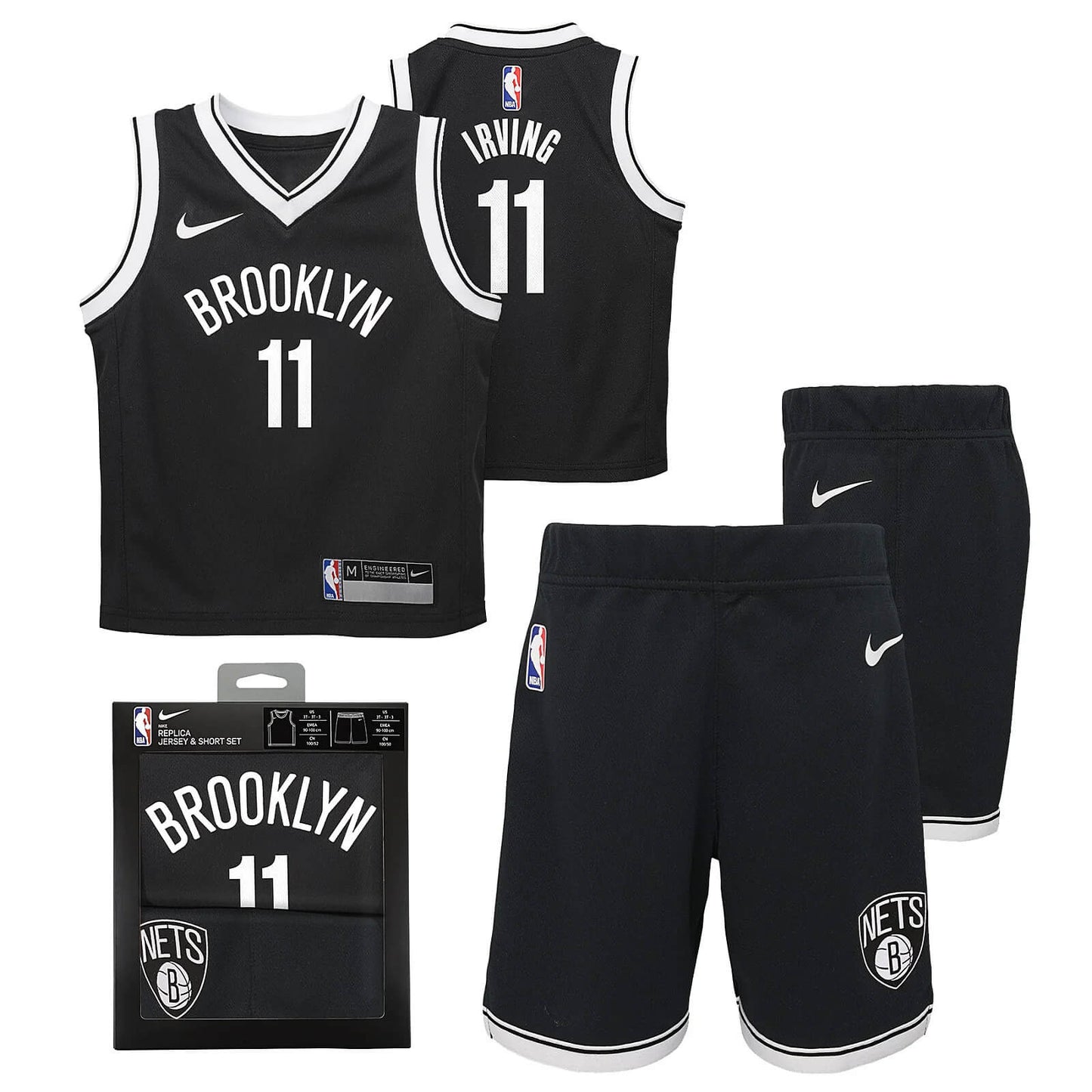 Basketbalový dres a šortky NIKE NBA REPLICA BOX SET - B4-7 BROOKLYN NETS KYRIE IRVING čierny