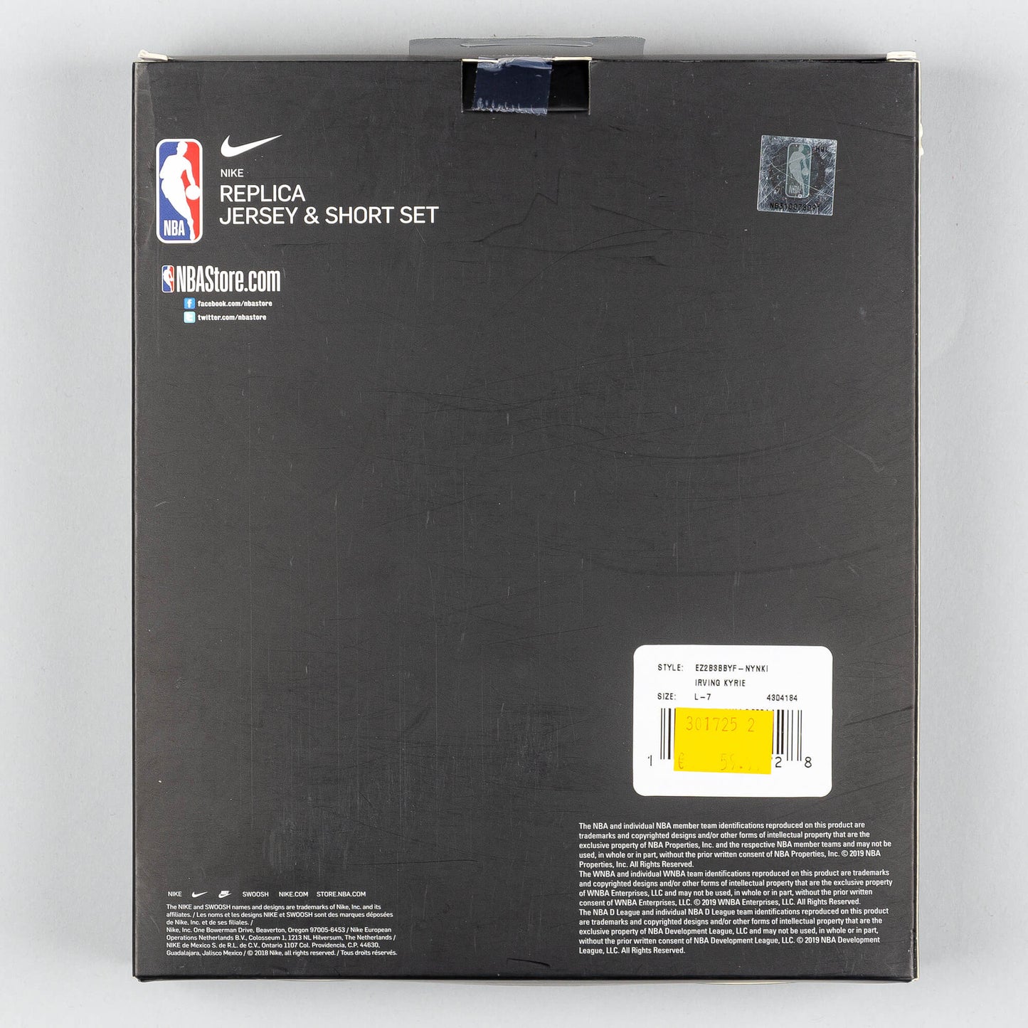 Basketbalový dres a šortky NIKE NBA REPLICA BOX SET - B4-7 BROOKLYN NETS KYRIE IRVING čierny
