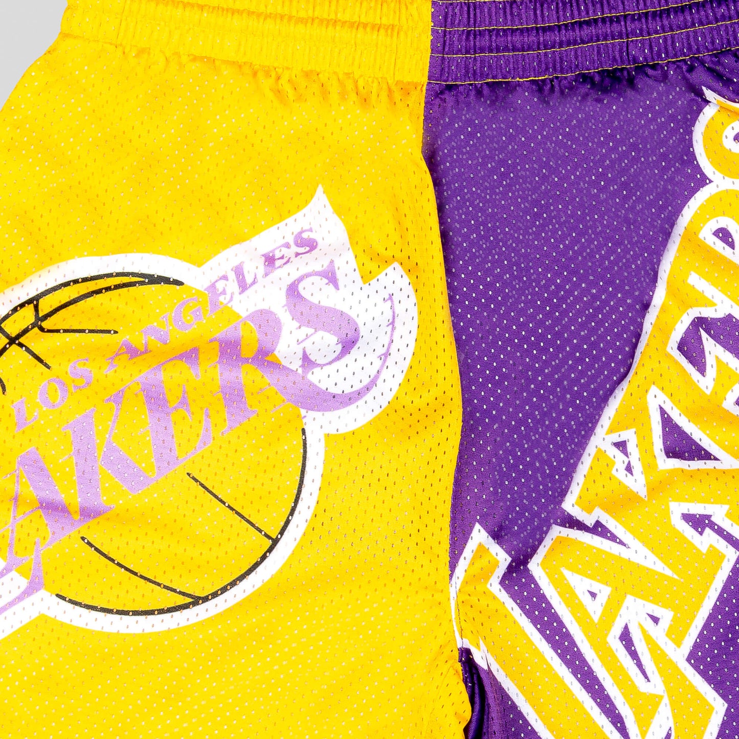 Mitchell And Ness Nba Big Face Shorts 5.0 - 8-20Y Los Angeles Lakers Yellow/Purple/White