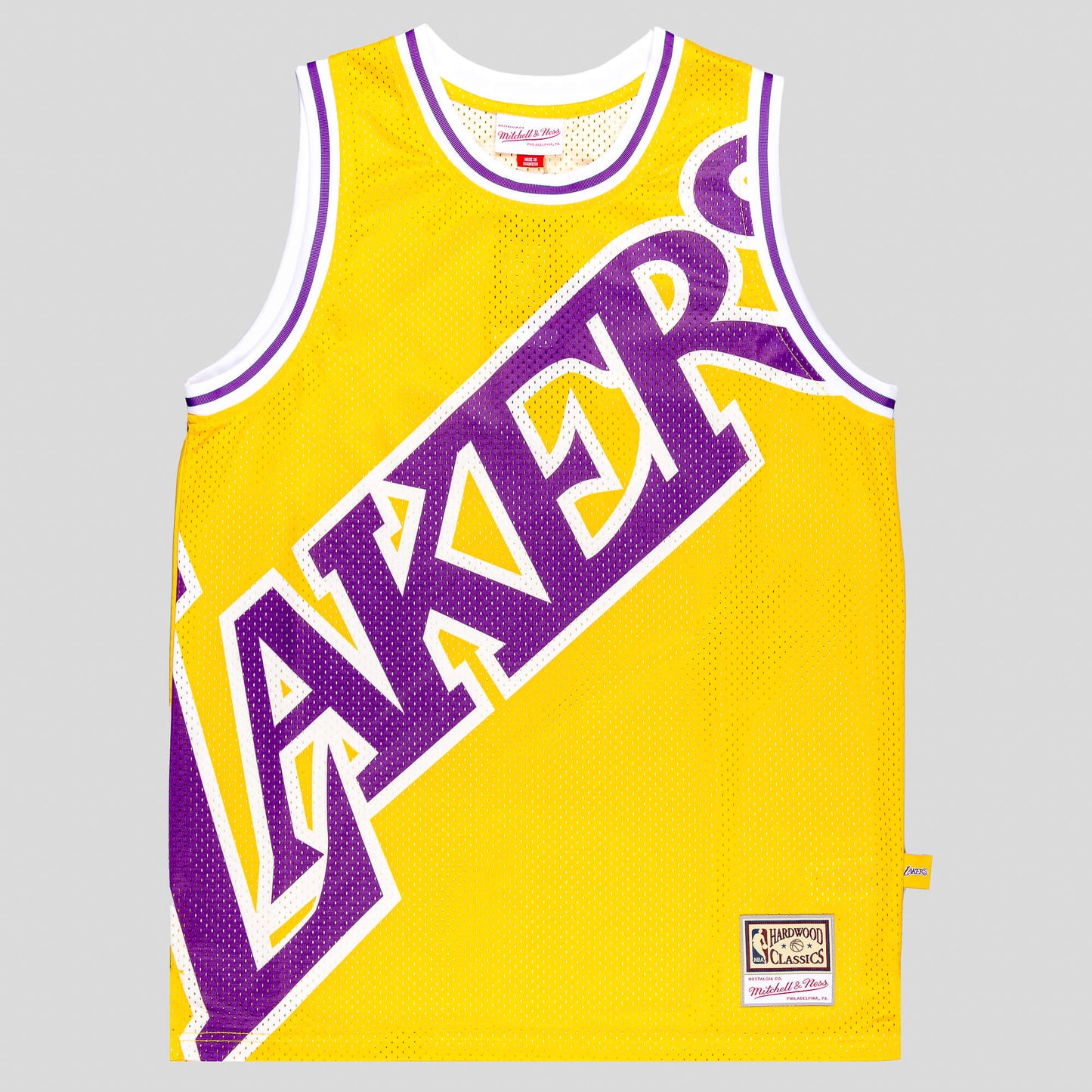 Detský basketbalový dres Mitchell & Ness NBA BIG FACE JERSEY 2.0 - 8-20 LOS ANGELES LAKERS žltý