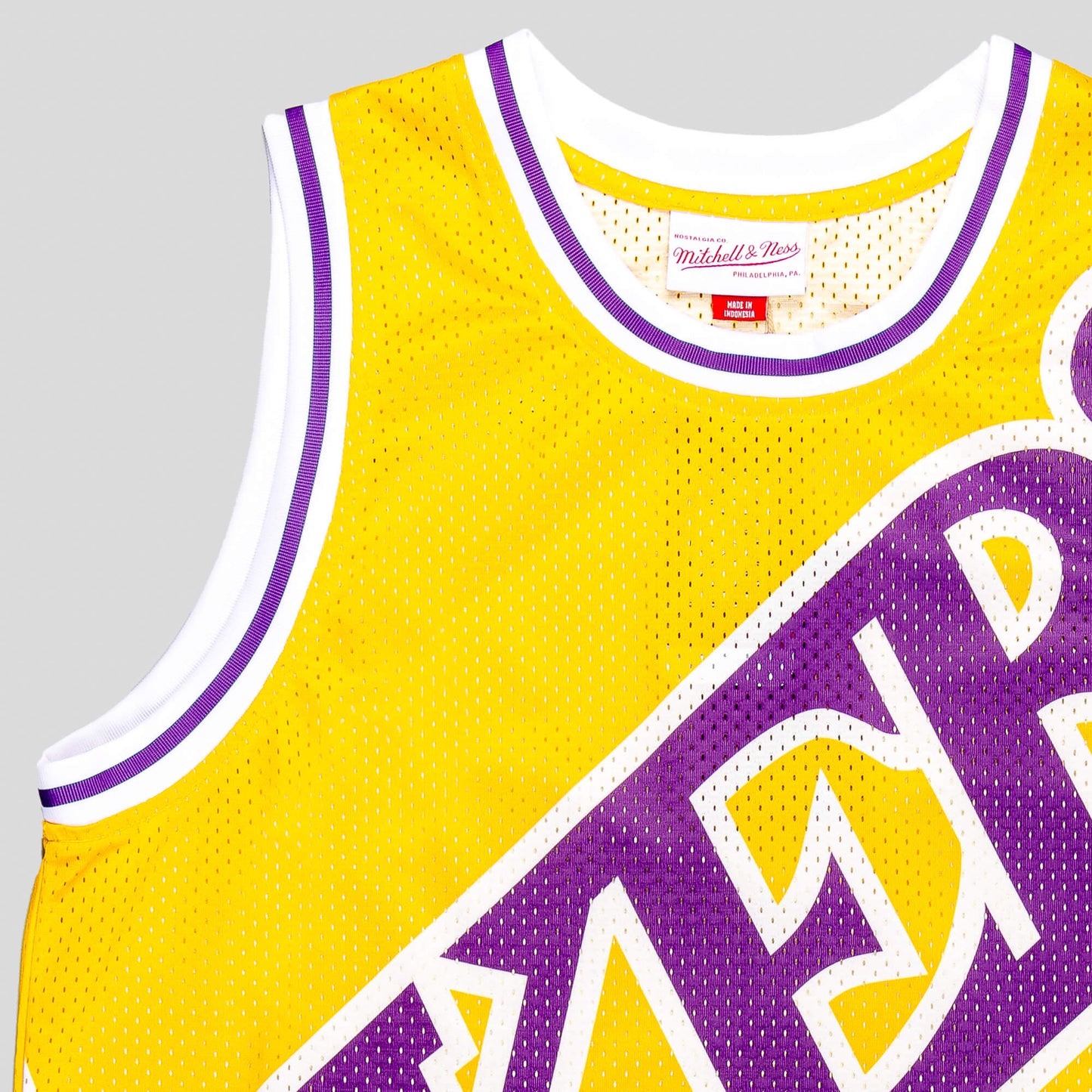 Detský basketbalový dres Mitchell & Ness NBA BIG FACE JERSEY 2.0 - 8-20 LOS ANGELES LAKERS žltý