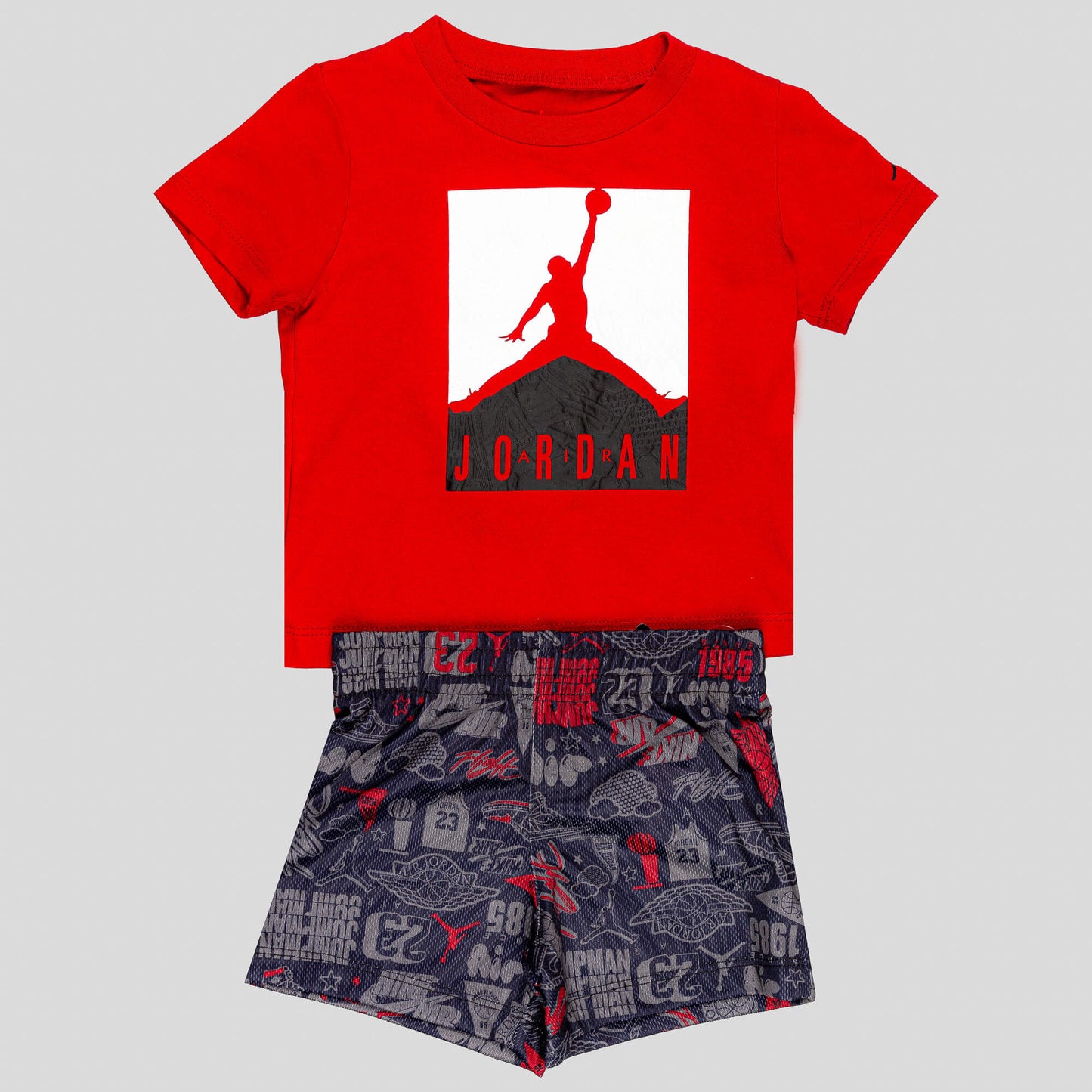 Detská súprava Nike Air Jordan Sets Junior červeno/čierna