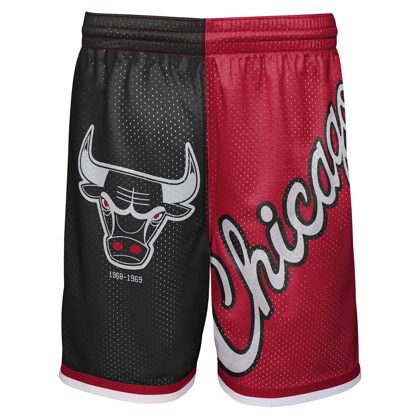 Detské basketbalové šortky Mitchell And Ness NBA Big Face Shorts 5.0  Chicago Bulls čierna/červená od 8 do 20 rokov