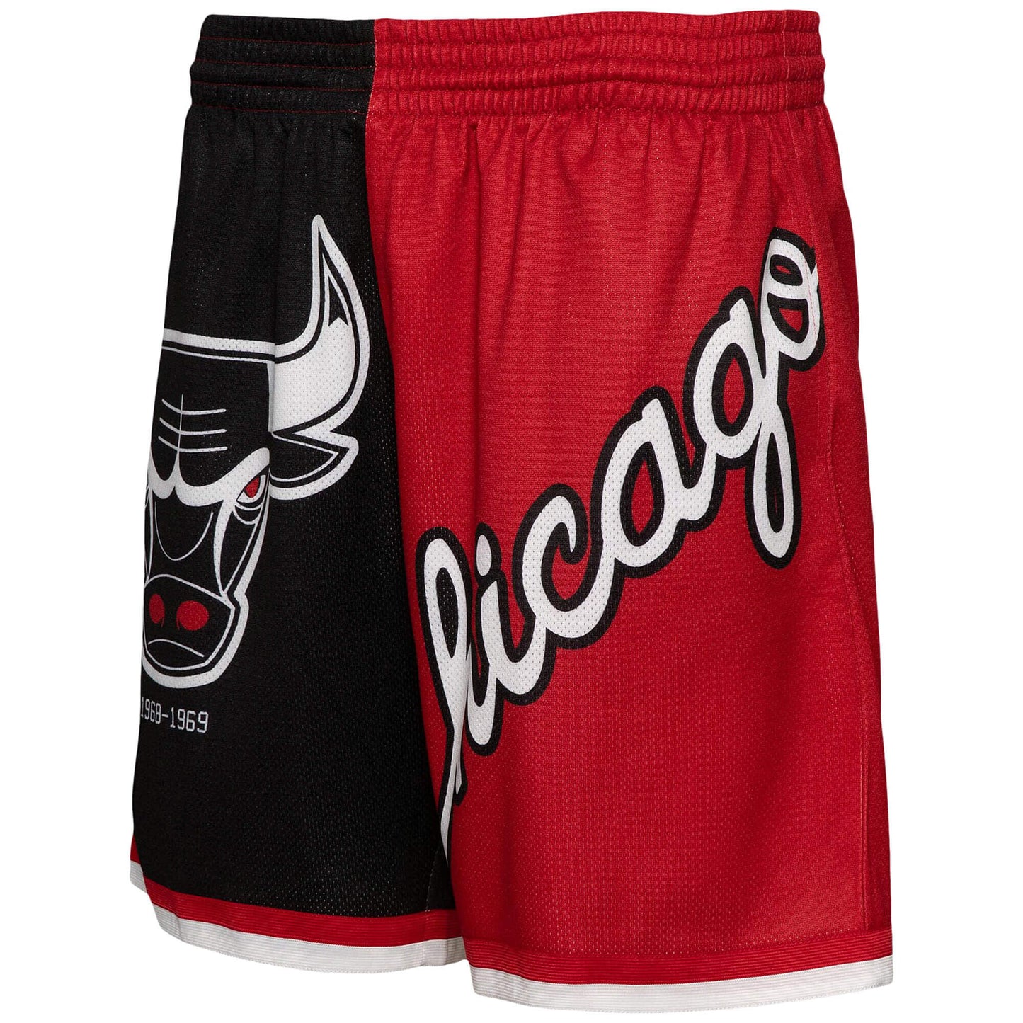 Detské basketbalové šortky Mitchell And Ness NBA Big Face Shorts 5.0  Chicago Bulls čierna/červená od 8 do 20 rokov