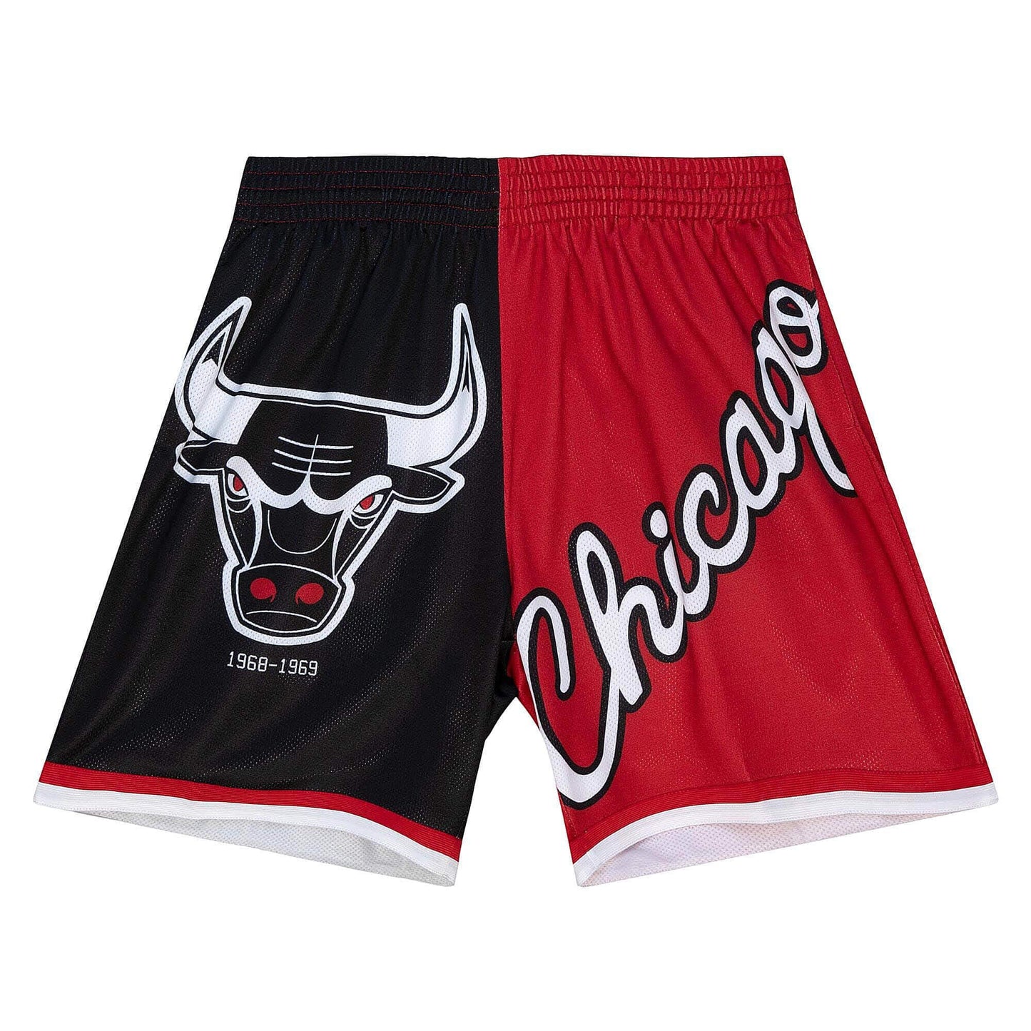 Detské basketbalové šortky Mitchell And Ness NBA Big Face Shorts 5.0  Chicago Bulls čierna/červená od 8 do 20 rokov