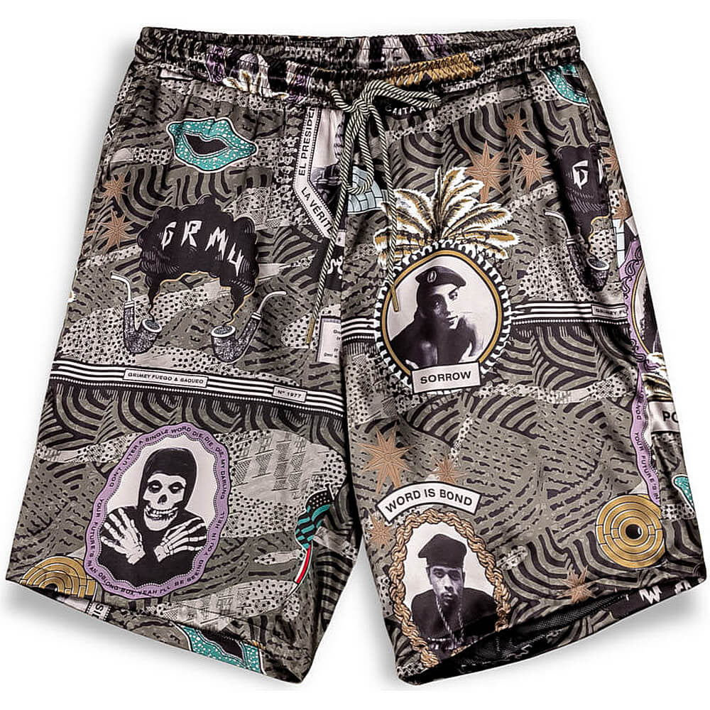 Grimey Supastar Satin Short Green