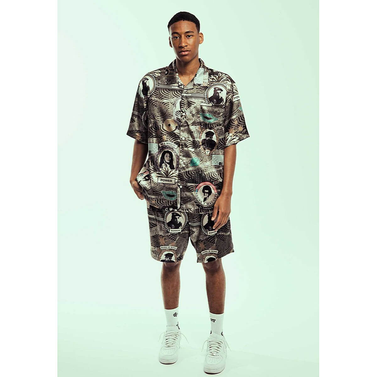 Grimey Supastar Satin Short Green