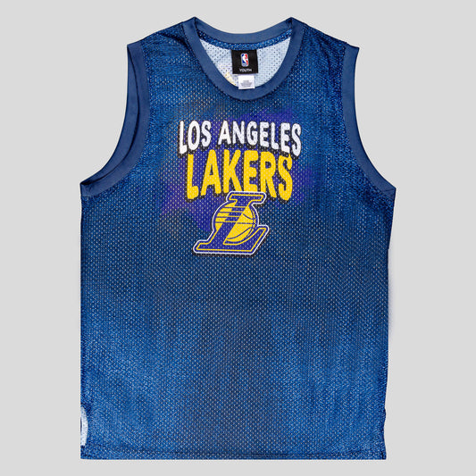 Basketbalový dres Outerstuff NBA Heating Up' Top - Player Specific Los Angeles Lakers LeBron James Indigo modrá