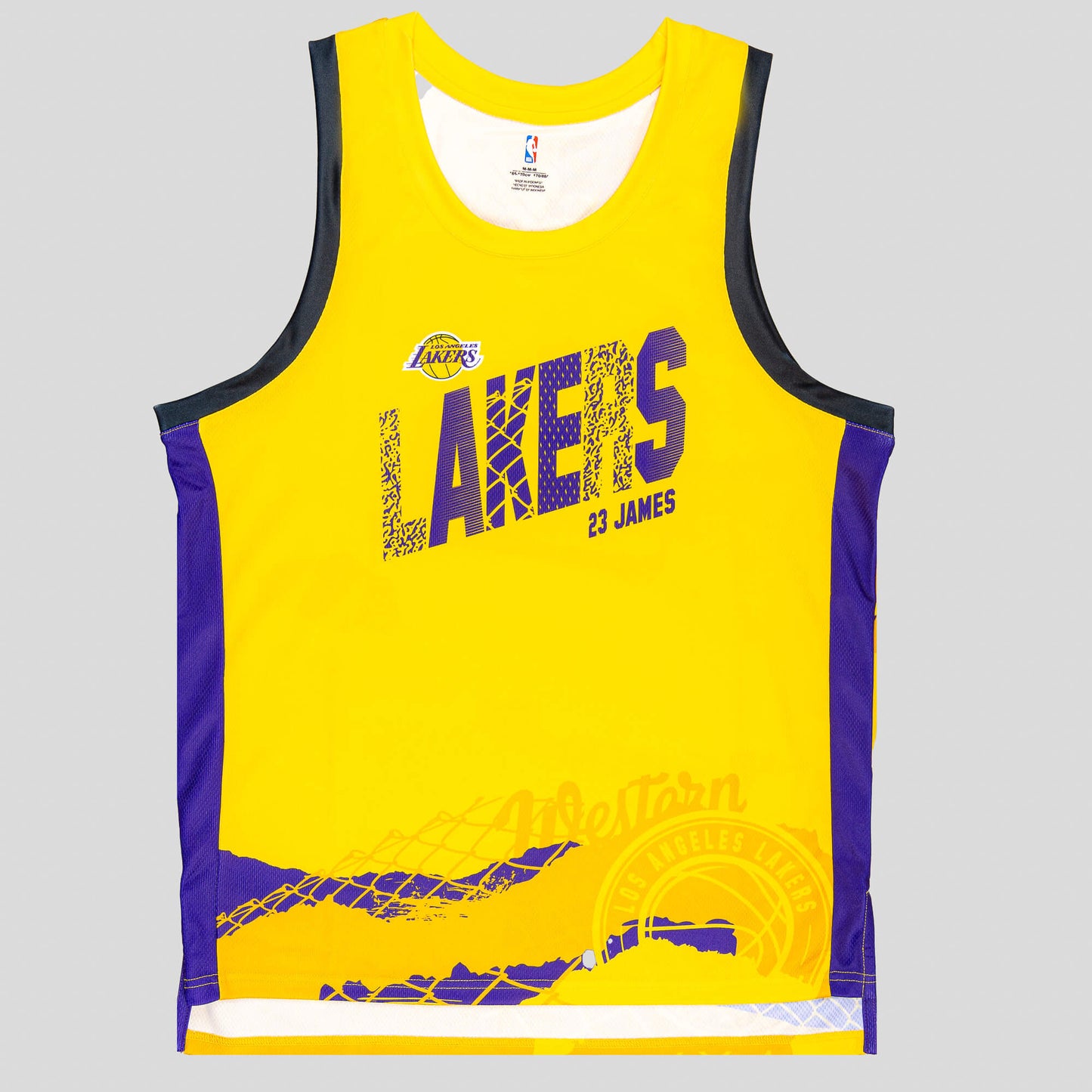 OUTER STUFF NBA FAST BREAK SHOOTER TANK LOS ANGELES LAKERS LEBRON JAMES YELLOW