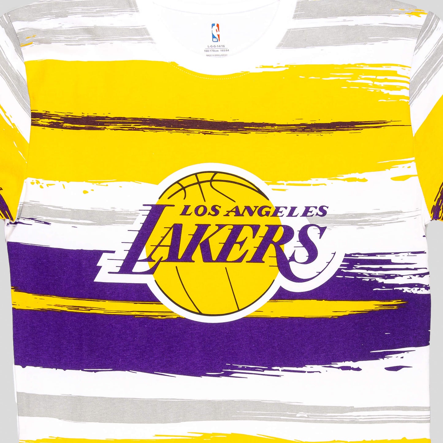 Outer Stuff Run It Back Ss Crew Neck Tee Los Angeles Lakers White/Yellow