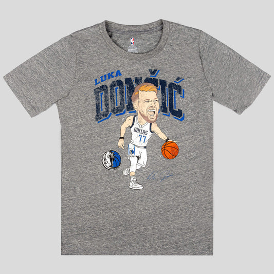 OUTER STUFF NBA COURT SIDE SS TRIBLEND TEE DALLAS MAVERICKS DONCIC LUKA Dk. Grey