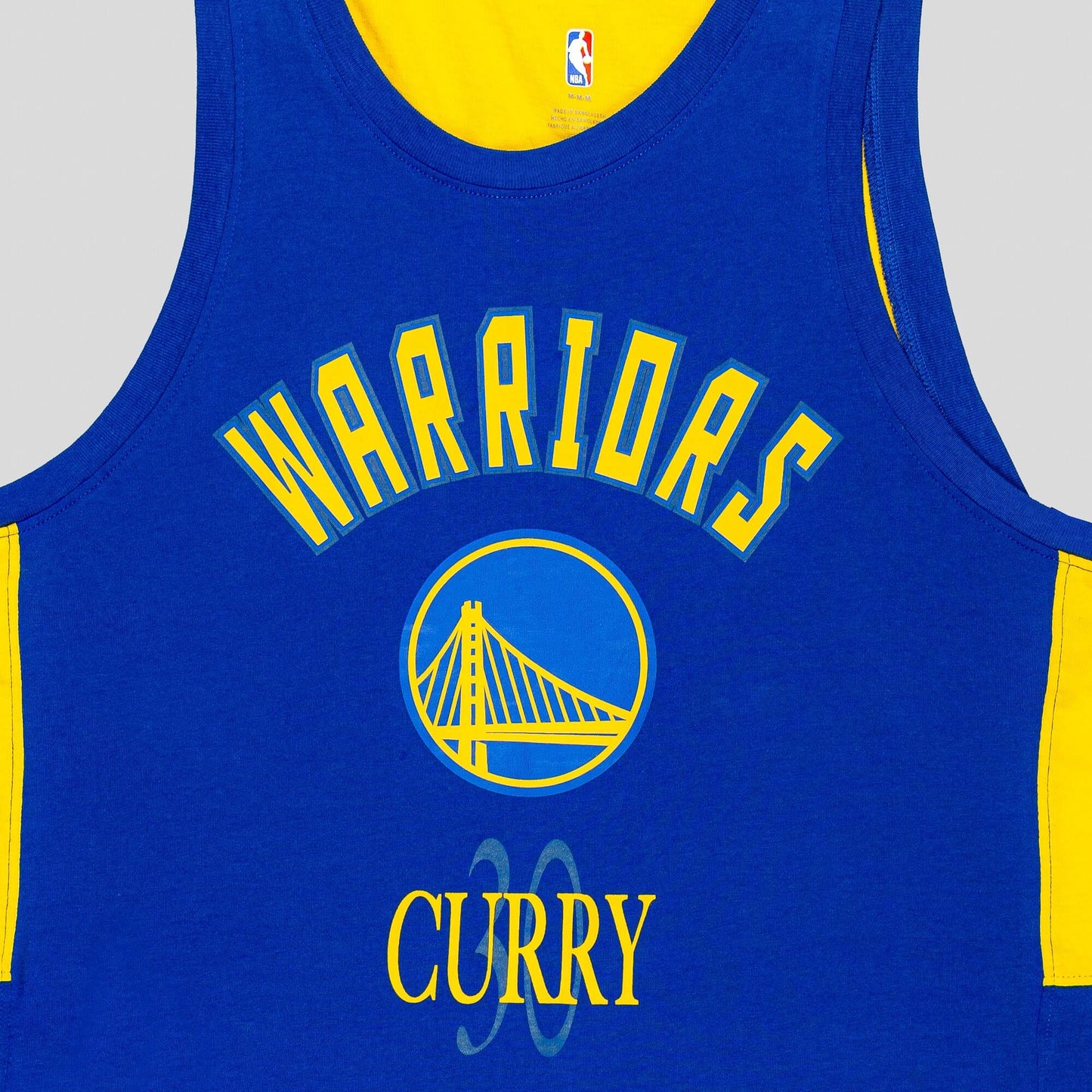 OUTER STUFF NBA PURE SHOOTER CB COTTON TANK GOLDEN STATE WARRIORS CURRY STEPHEN BLUE/YELLOW