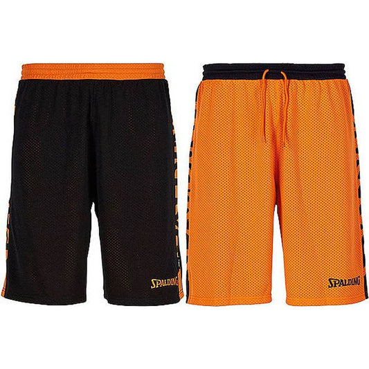 Basketbalové obojstranné šortky Spalding Essential Reversible Shorts oranžová/čierna