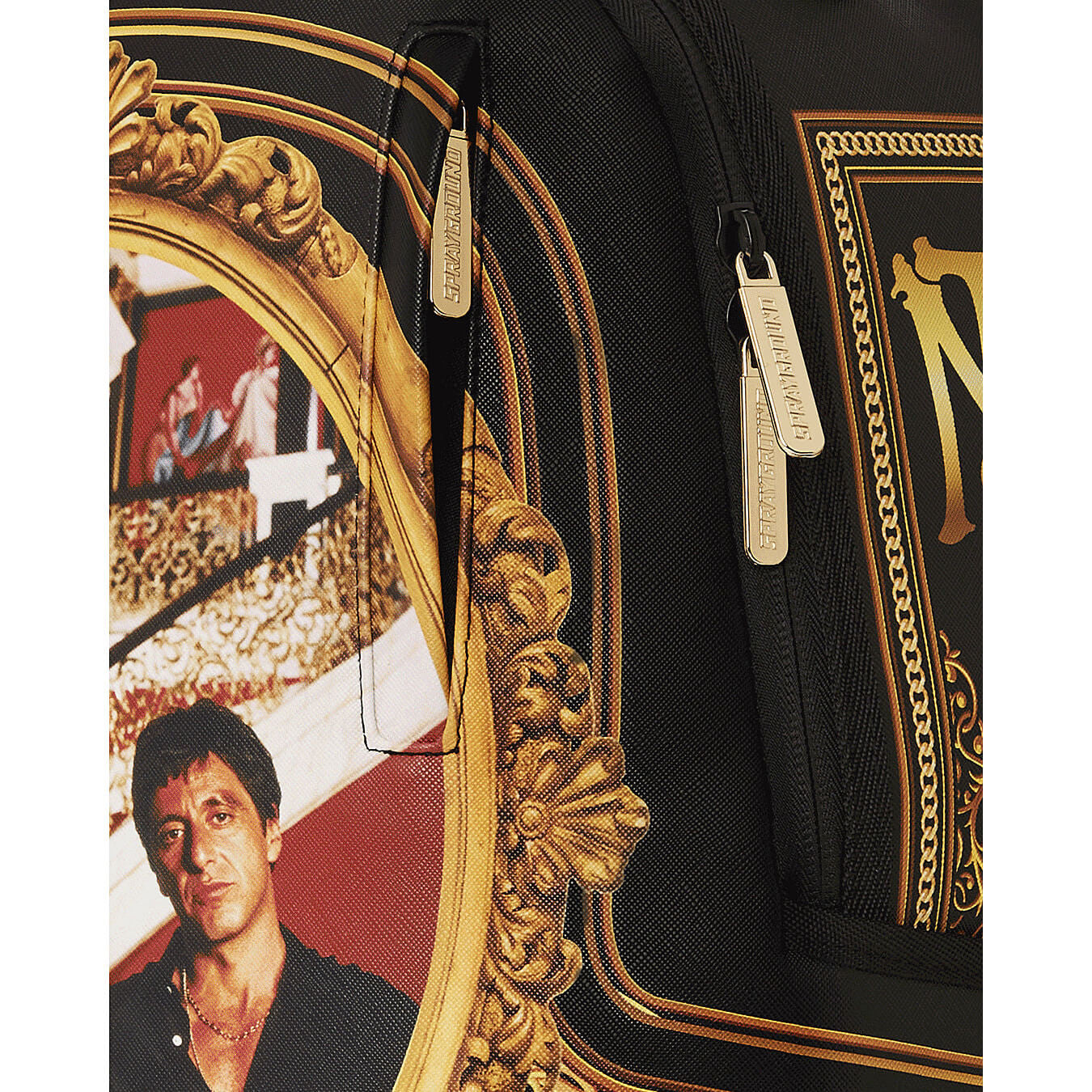 Sprayground Backpack Scarface Stairs Backpack Black Black