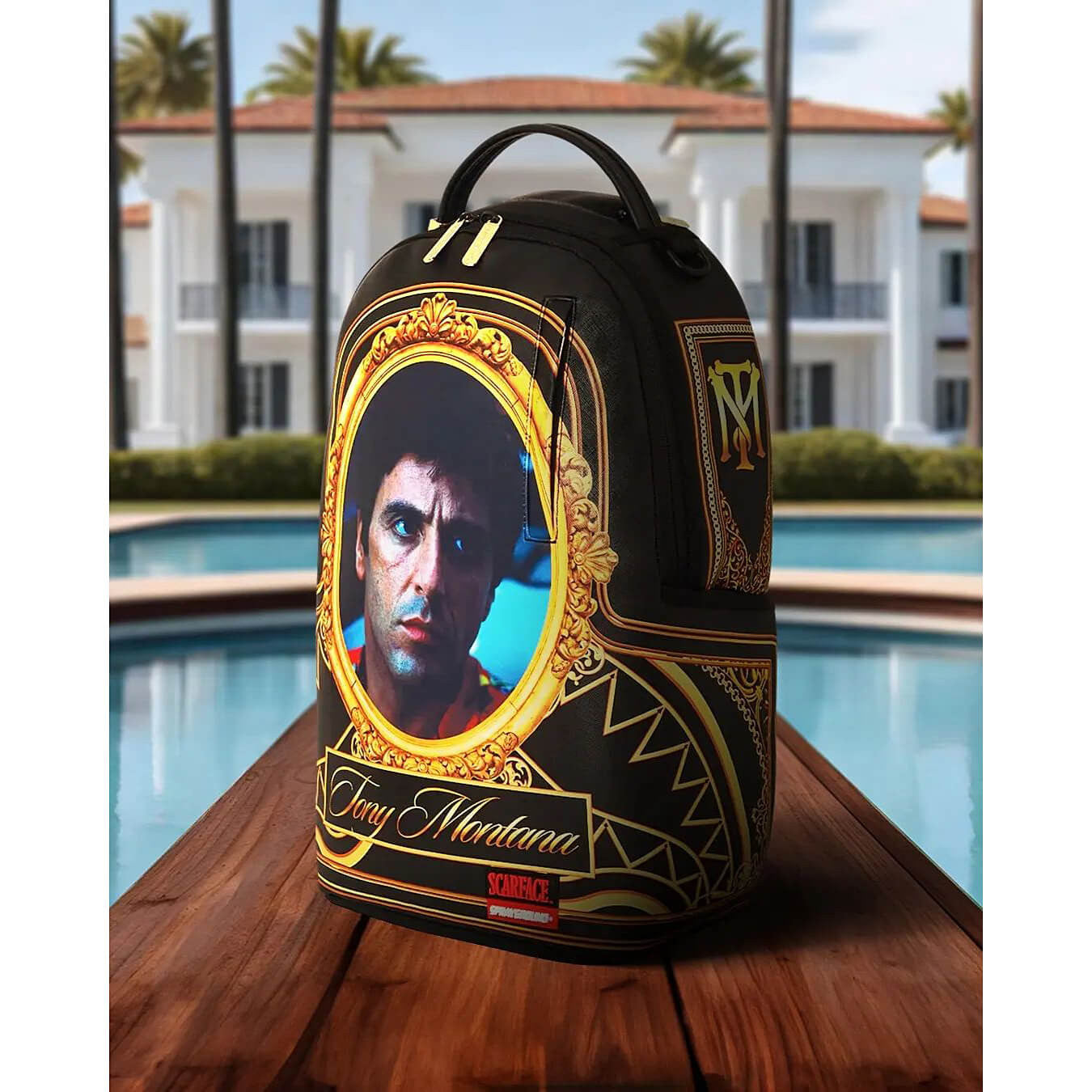 Sprayground Backpack Scarface Stairs Backpack Black Black